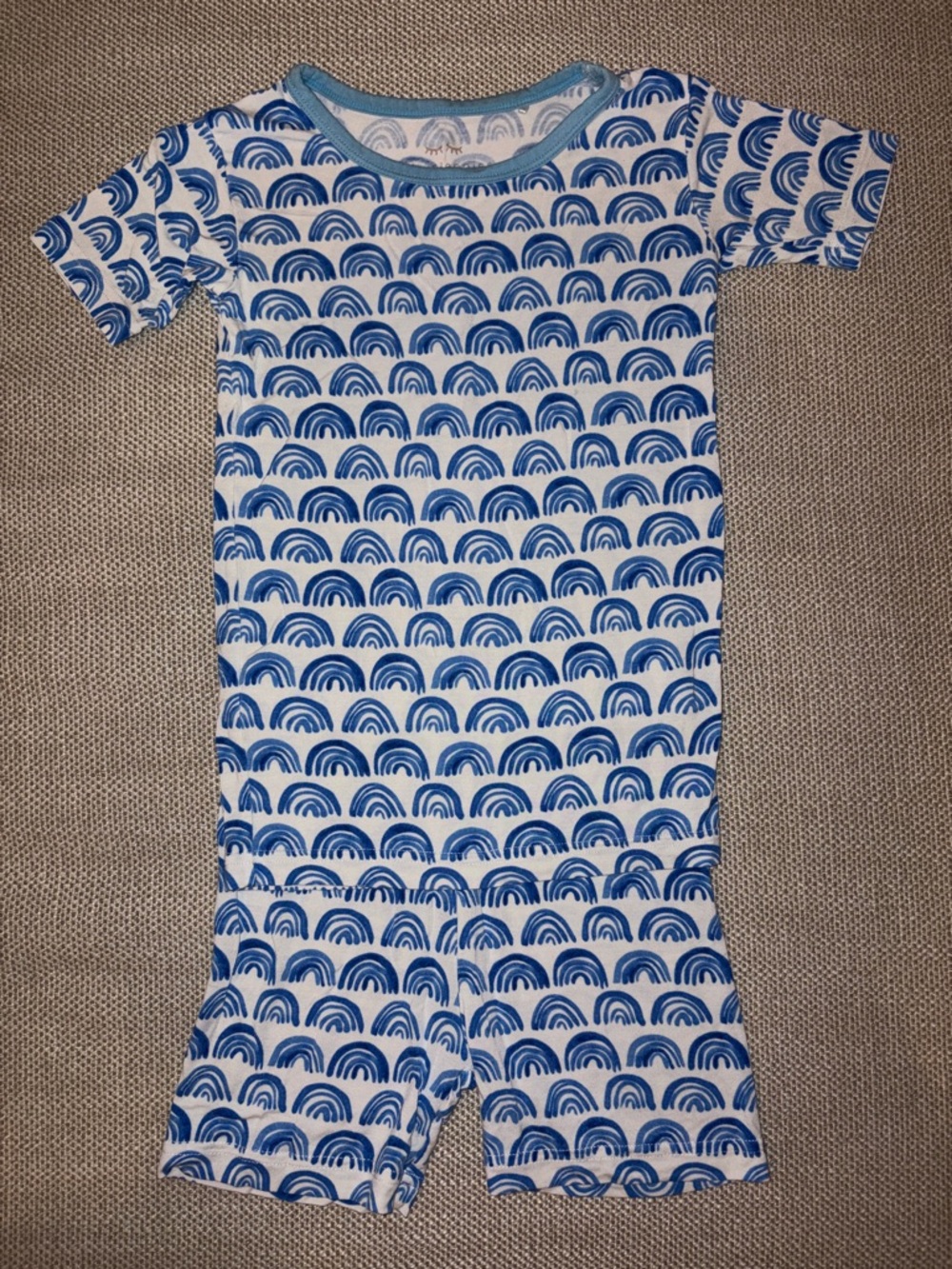 Little Sleepies Blue Rainbow Two Piece Pajama Set